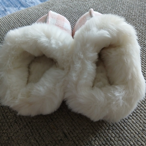 LC Lauren Conrad Women's Faux Fur Plaid Clog Slippers size 5/6 - Picture 3 of 7
